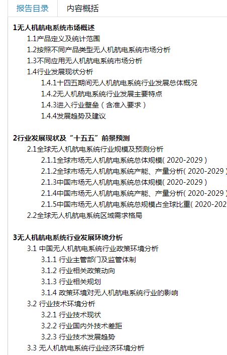 2025-2029年全球及中国无人机航电系统行业研究及十五五规划分析